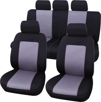 Carpoint stoelhoezenset Lisboa uni zwart/grijs 9 delig Carpoint stoelhoezenset Lisboa uni zwart/grijs 9 delig