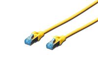DIGITUS LAN kabel Cat 5e - 1m - CCA netwerkkabel met RJ45 - SF/UTP afgeschermd - Compatibel met Cat-6 & Cat-5 - Geel