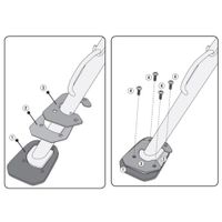 GIVI Zijstandaard verbreder, voor de motorfiets, ES5103