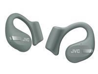 JVC Nearphones HA-NP50T-G, True Wireless Earbuds, Open Ear Design, Active Noise Reduction, Multi-Point, IPX4, Microfoonmuting, 38 uur looptijd, BT 5.3, (Sage Green)