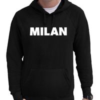 Milaan hooded sweater zwart met Milan bedrukking voor heren 2XL  - - thumbnail