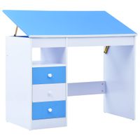 Kindertekentafel/-bureau kantelbaar blauw en wit - thumbnail