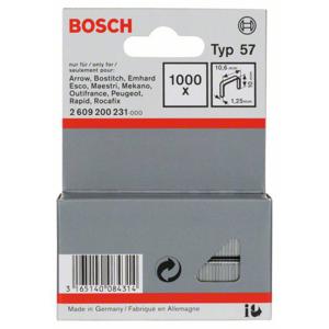 Bosch Accessories 2609200231 Nieten met plat draad Type 57 1000 stuk(s) Afm. (l x b) 10 mm x 10.6 mm