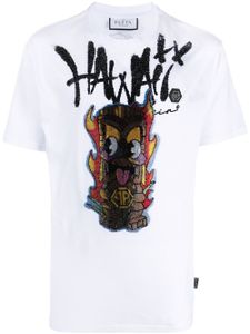 Philipp Plein t-shirt Hawaii à imprimé graphique - Blanc