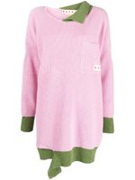 Marni pull asymétrique Shetland - Rose