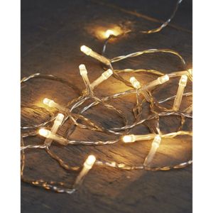 Kerstverlichting - op batterijen - warm wit - 20 LED lampjes - 200 cm