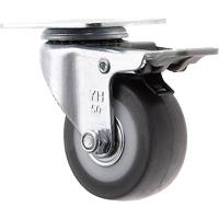 TOOLCRAFT TO-5137869 zwenkwiel met parkeerrem en aanschroefplaat 50 mm