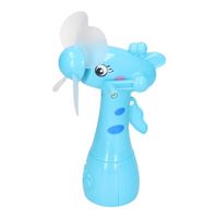 Blauwe waterspray ventilator giraffe 15 cm voor kinderen