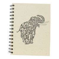 Notitieboek Spiraal Large Olifant Wit - thumbnail