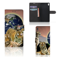 Sony Xperia XA Ultra Telefoonhoesje met Pasjes Roofdieren