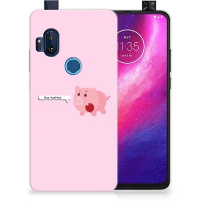 Motorola One Hyper Telefoonhoesje met Naam Pig Mud Motorola One Hyper Telefoonhoesje met Naam Pig Mud