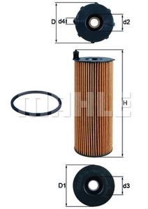 Oliefilter MAHLE, Diameter (mm)76mm, u.a. für Audi, VW