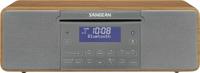 Sangean DDR-47 muzieksysteem | DAB+ Radio met FM, Bluetooth, CD en meer | Inclusief afstandsbediening | Hout/grijs