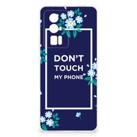 Xiaomi Poco F5 Pro Silicone-hoesje Flowers Blue DTMP - thumbnail