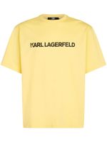 Karl Lagerfeld t-shirt en coton biologique à logo imprimé - Jaune - thumbnail