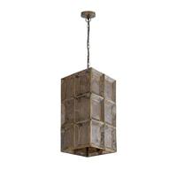 PTMD Layra Brass stone veneer hanging lamp antique