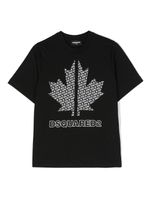 DSQUARED2 KIDS t-shirt en coton à logo imprimé - Noir