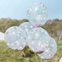 Confetti Ballonnen &apos;Team Bride&apos; Floral (5st) - thumbnail