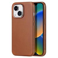 Dux Ducis Naples iPhone 14 Plus Leren Gecoate Case - Bruin