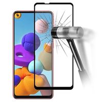 Prio 3D Samsung Galaxy A21s Screenprotector van gehard glas - 9H - Zwart