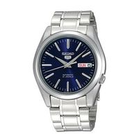 Seiko SNKL43K1 Horloge Automaat staal zilverkleurig-blauw 38 mm - thumbnail