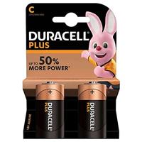 Duracell Plus Power Alkaline 1.5V non-rechargeable battery - Duracell Plus Power, Alkaline, Cylindrical, 1.5 V, 2 pc(s), C, Black, Orange