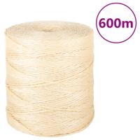 VidaXL Touw 2 mm 600 m 100% sisal