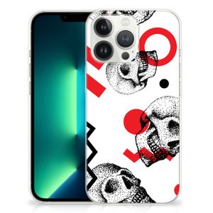 Silicone Back Case iPhone 13 Pro Max Skull Red