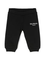 Balmain Kids pantalon de jogging en coton à logo imprimé - Noir - thumbnail