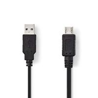 Eenvoudige USB2.0 kabel USB-A-USB micro A - 2 meter
