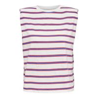 ONLY gestreepte top ONLJEN van biologisch katoen wit/blauw/rood