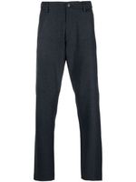 Canali pantalon chino en laine à coupe slim - Bleu