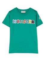 Moncler Enfant t-shirt en coton à logo imprimé - Vert