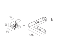 Wever & Ducre - Strex L-Connector Rec B Non-Electrical - thumbnail