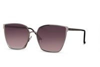 CWI zonnebril dames vlinder semi randloos cat. 3 zilver/paars