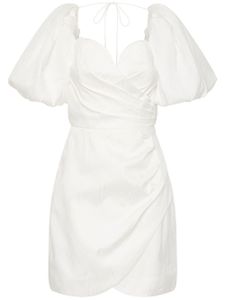 Rebecca Vallance robe courte Chene à manches bouffantes - Blanc