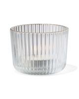 HEMA Theelichthouder S Glas Ribbel Transparant (transparant)