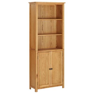 vidaXL Boekenkast met 2 deuren 90x30x200 cm massief eikenhout vidaXL Boekenkast met 2 deuren 90x30x200 cm massief eikenhout