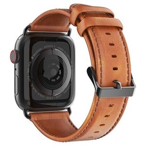 Dux Ducis Apple Watch Series 9/8/SE (2022)/7/SE/6/5/4/3/2/1 Leren Band - 41mm/40mm/38mm - Bruin