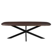 Livingfurn - Eetkamertafel Jesper Danish Oval Brown 210cm - Mangohout