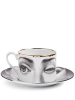 Fornasetti tasse à thé L'Antipatico - Blanc