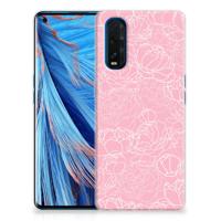 OPPO Find X2 TPU Case White Flowers