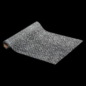 Atmosphera kerst tafelloper - zilver glitter - 28 x 300 cm - polyester   -