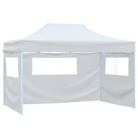 Partytent met 3 zijwanden inklapbaar 3x4,5 m wit