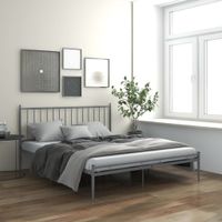 Bedframe metaal grijs 140x200 cm - thumbnail