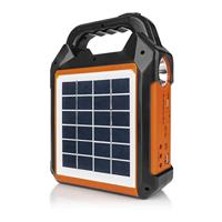 EASYmaxx Solar Generator Kit 4500 mAh | 2 oplaadmodi: zonnepaneel of USB | voor het opladen van mobiele telefoon, powerbank en nog veel meer | geïntegreerde FM-radio en luidspreker incl.