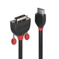 LINDY HDMI/DVI aansluitkabel 1,00 m 36271 zwart [1x HDMI-stekker - 1x DVI-stekker 18+1-pol.]