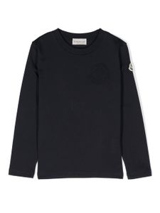 Moncler Enfant logo-patch cotton T-shirt - Bleu