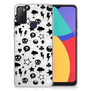 Silicone Back Case Alcatel 1S (2021) Silver Punk