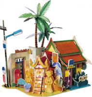 Robotime 3D-modelbouw Chiang Mai led 23 cm hout 123-delig